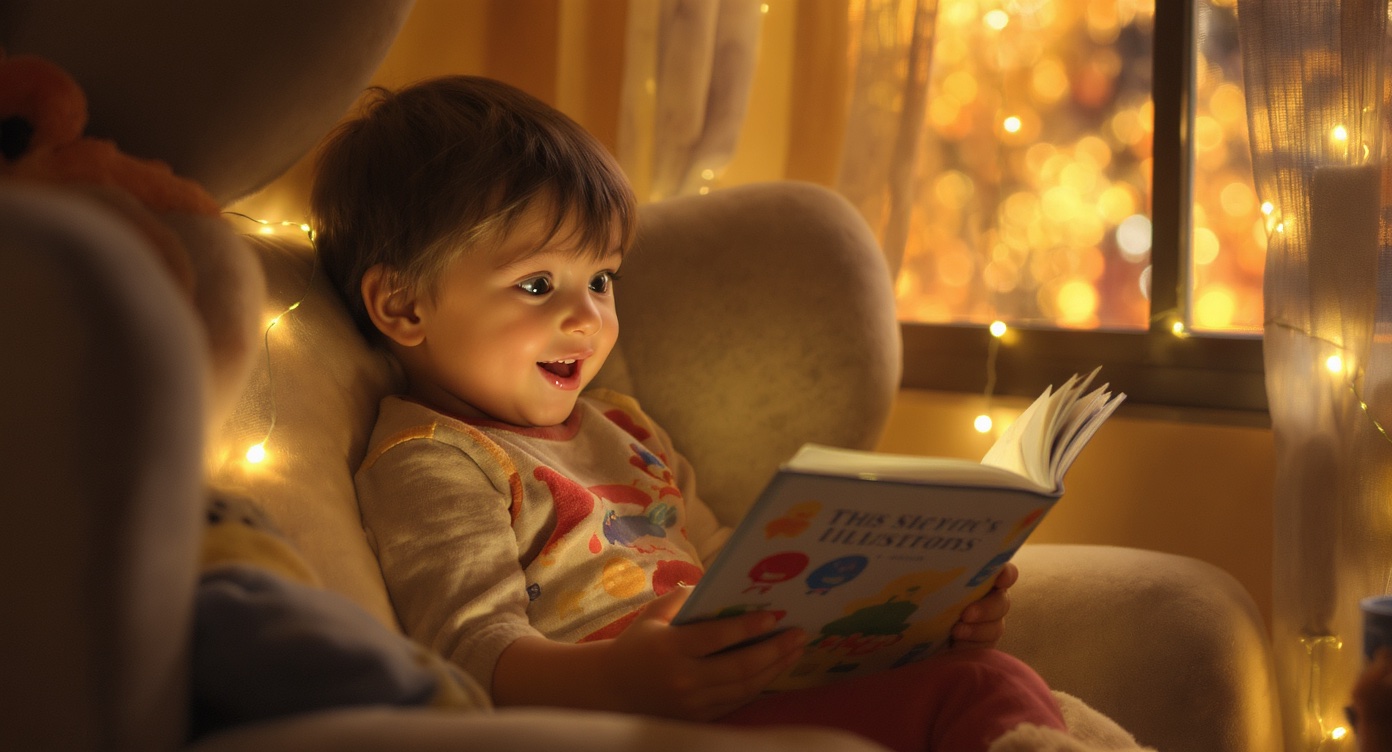 Child reading their personalized storybook