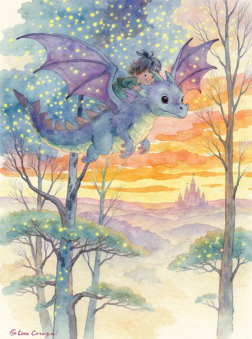 Dragon Quest storybook illustration