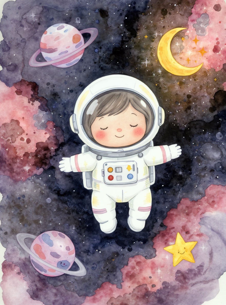 Space Adventure storybook illustration