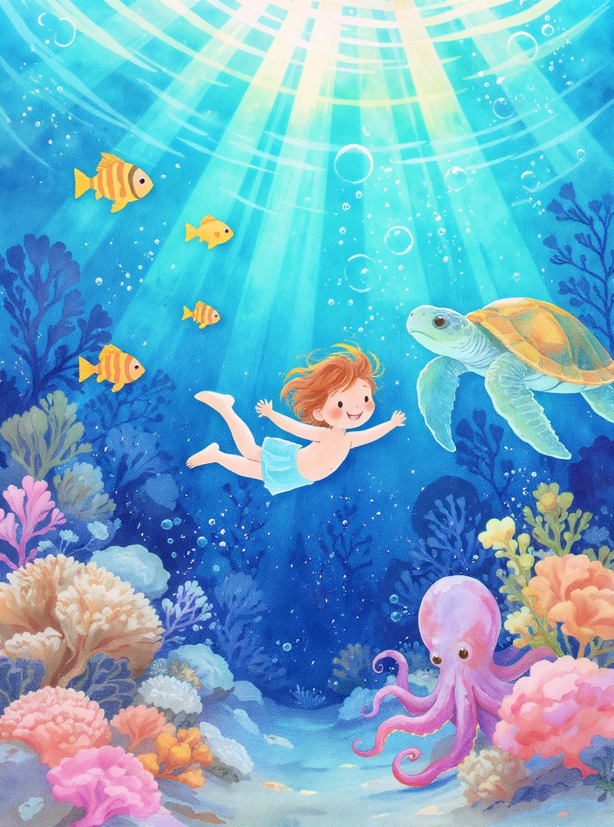 Underwater Kingdom storybook illustration